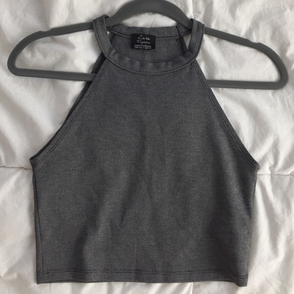 Gray Zara Crop Top - Picture 2 of 4